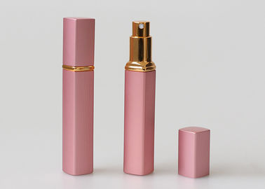 Pink Engraved Glass Travel Perfume Atomiser Bottles 12ml Rectangular Shape