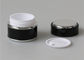 6 Oz 8 Oz 1 Oz Black Plastic Cosmetic Jars , Small Plastic Cosmetic Containers With Lids
