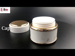 Marble double wall cosmetic jar