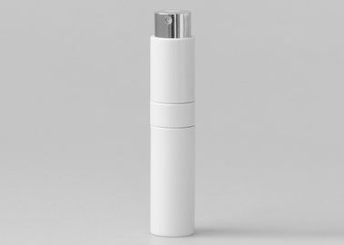 White Twist And Spritz Atomiser Plastic Refillable Perfume Atomiser 104mm Height