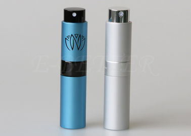 Twist And Spritz Atomiser Mini Glass Refillable Mini Perfume Bottle Spray Aluminum Case Colorful