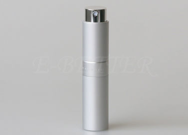 Round Metal 5ml Refillable Twist And Spritz Atomiser Travel Perfume Bottle Twisted Matte Silver Color