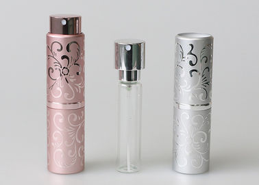 Glass Small Refillable Twist And Spritz Atomiser Perfume Spray Bottles Pink Color Customized