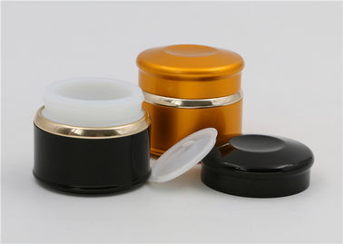 Gold Black Glass Cosmetic Cream Jar With Lids 50g Beauty Cream Support