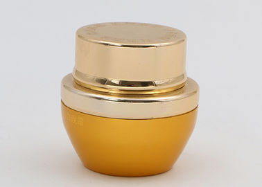 Frosted Small Glass Cosmetic Jars With Lids , Gold Glass Ointment Jars Luxury