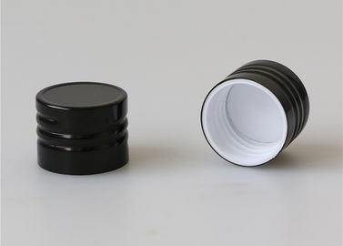 Plastic Storage Caps For Canning Jars Black Color Ribbed 24 / 410