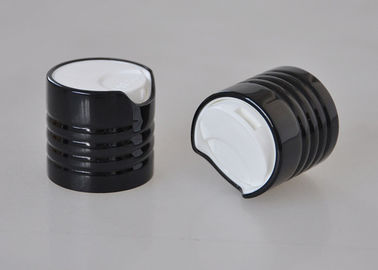 24mm Disc Top Cap , Black Plastic Bottle Caps Outer Aluminum Cover