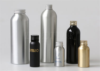 Silver Aluminum Cosmetic Bottles 100ml Cosmetic Packaging Polished