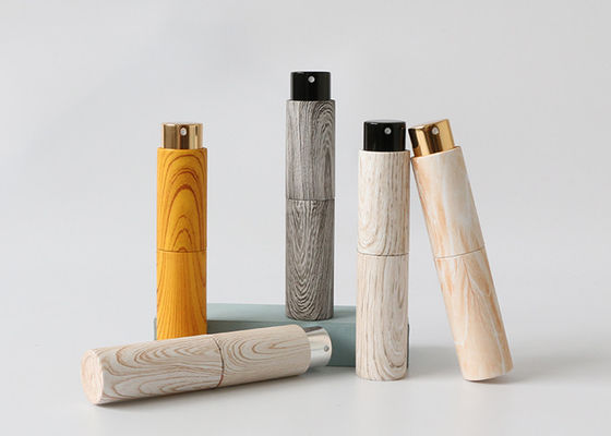 Travel Size Pocket Spray Bottle In Wooden Grain Color Mini Perfume Atomiser