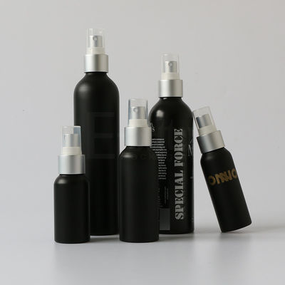 SVHC OD20 Matte Black Shampoo Conditioner Aluminum Cosmetic Bottles