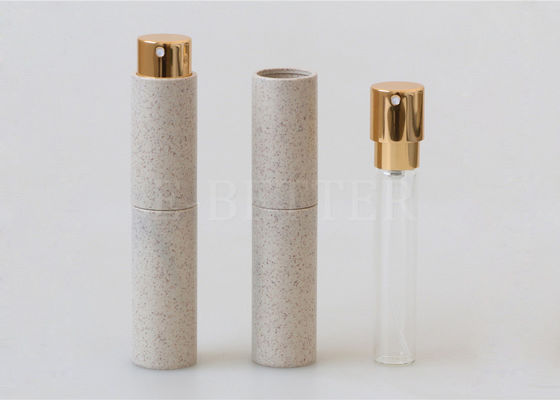 Wheat straw color empty refillable 10ml spray mini perfume atomiser bottle