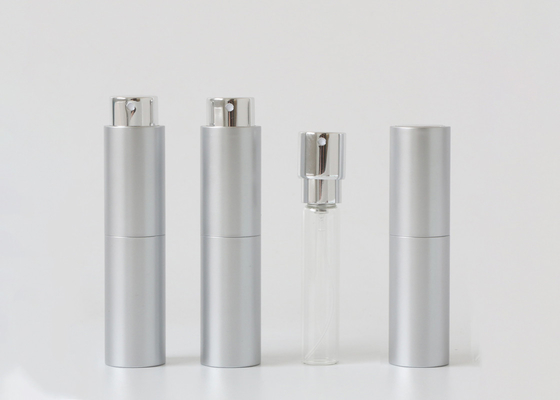 Electroplating plastic Base glass Inner 10ml refillable perfume atomiser spray bottle