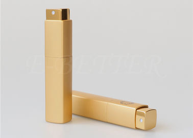 Gold Square Twist And Spritz Atomiser Refillable 20ml Glass Lovely Matte