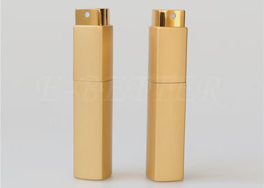 Gold Square Twist And Spritz Atomiser Refillable 20ml Glass Lovely Matte