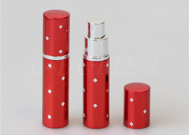 Red Mini 20ml Engraved Portable Perfume Atomiser Surface Dot Screw On Seal