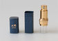 Purse Glass Handbag Refillable Travel Perfume Atomiser Spray 3ml Square Shaped Blue Color