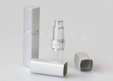 Matte Silver Travel Perfume Atomiser Holder 25ml Oral Spray Fragrance Refill Bottle