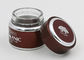 Brown 100ml Frosted Glass Cosmetic Jars For Face Mask Beautiful Design