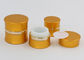 Gold 30ml Frosted Cosmetic Jars , Slim Waist Small Glass Makeup Containers With Lids