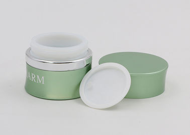 Eye Cream Green Glass Cosmetic Jars 15g Cosmetic Packing Aluminum Shell