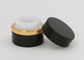 20ml Glass Cosmetic Jars , Aluminium Airtight Black Glass Cosmetic Containers