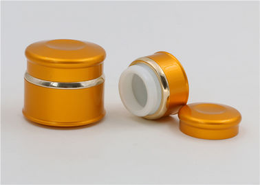 Aluminium  Glass Cosmetic Jars Containers 15ml 20ml 50ml Gold Color