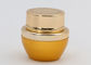 Frosted Small Glass Cosmetic Jars With Lids , Gold Glass Ointment Jars Luxury