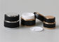 6 Oz 8 Oz 1 Oz Black Plastic Cosmetic Jars , Small Plastic Cosmetic Containers With Lids