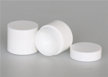 Plastic cosmetic jars 15g , double wall white PP cream jars