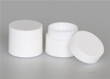 Plastic cosmetic jars 15g , double wall white PP cream jars