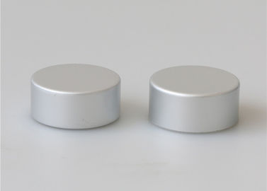 33mm Screw Jar Lids , Aluminum Bottle Silver Jar Lids Round Spill Proof