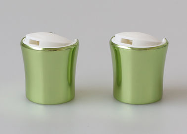 Press 28mm Aluminum Closures Shiny Green Color For Plastic Bottle