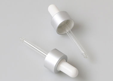 Glass Pipette Essential Oil Dropper Rubber Teat Matte Silver Color