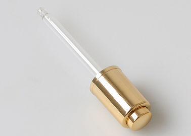 Gold Bottle Essential Oil Dropper Cap Glass Button Pushed 20mm