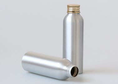 Silver Aluminum Cosmetic Bottles 100ml Cosmetic Packaging Polished