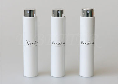 Luxury white twist and spritz atomiser 10ml aluminum perfume spray bottle with custom logo