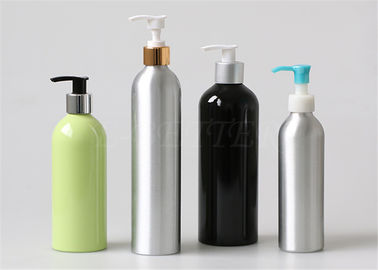 Pump Aluminum Cosmetic Bottles , 100ML 300 Ml 500ML Aluminum Bottle Packaging Body Lotion