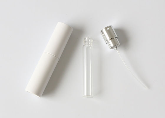 White 10ml  Refillable Perfume Atomiser support custom logo and color