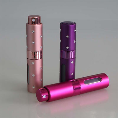 Refillable perfume atomiser with funnel empty small pocket isze perfume spray bottle