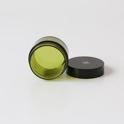 Facial Makeup Cream Empty Frosted Cosmetic Jars With Black Lid