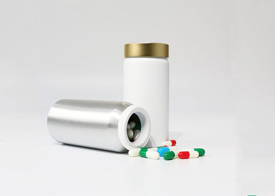 Matte White BPA Free 200g 250g instock FDA Aluminum Medicine Bottle