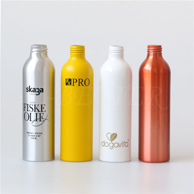 Logo Printing matte black 500ml  aluminum spray cosmetic bottles