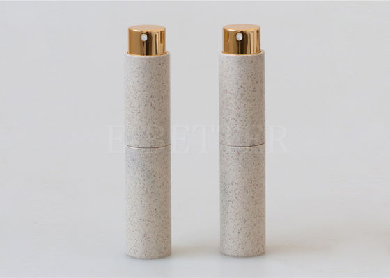 Wheat straw color empty refillable 10ml spray mini perfume atomiser bottle