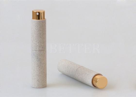 Wheat straw color empty refillable 10ml spray mini perfume atomiser bottle