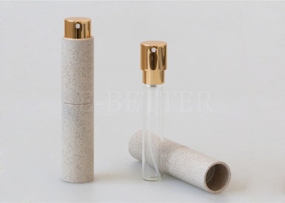 Wheat straw color empty refillable 10ml spray mini perfume atomiser bottle