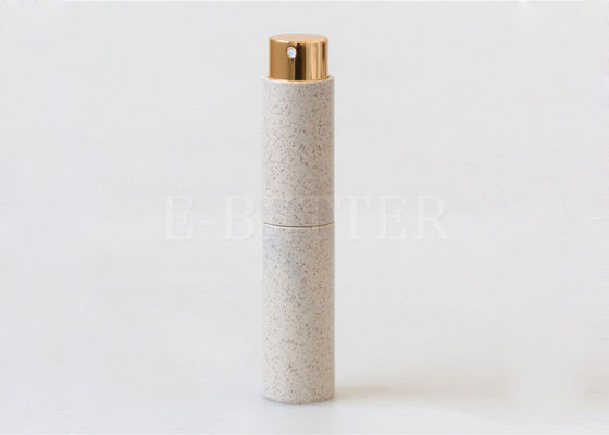 Wheat straw color empty refillable 10ml spray mini perfume atomiser bottle