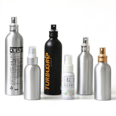 Support heat transfer printing 150ml matte Black Aluminum Cosmetic spray Bottles