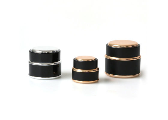 15g 30g 50g luxury black double wall plastic cosmetic jar for uv nail polish