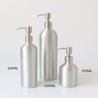 Recycable Custom 300ml Aluminum Cosmetic Bottles Screw Thread